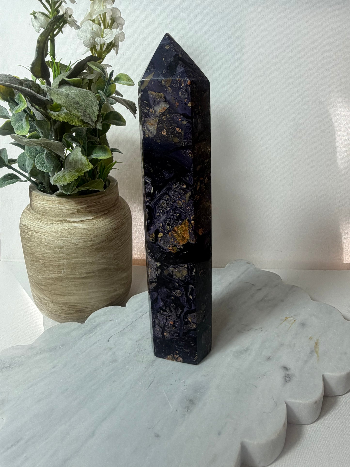Opalised Fluorite Tower