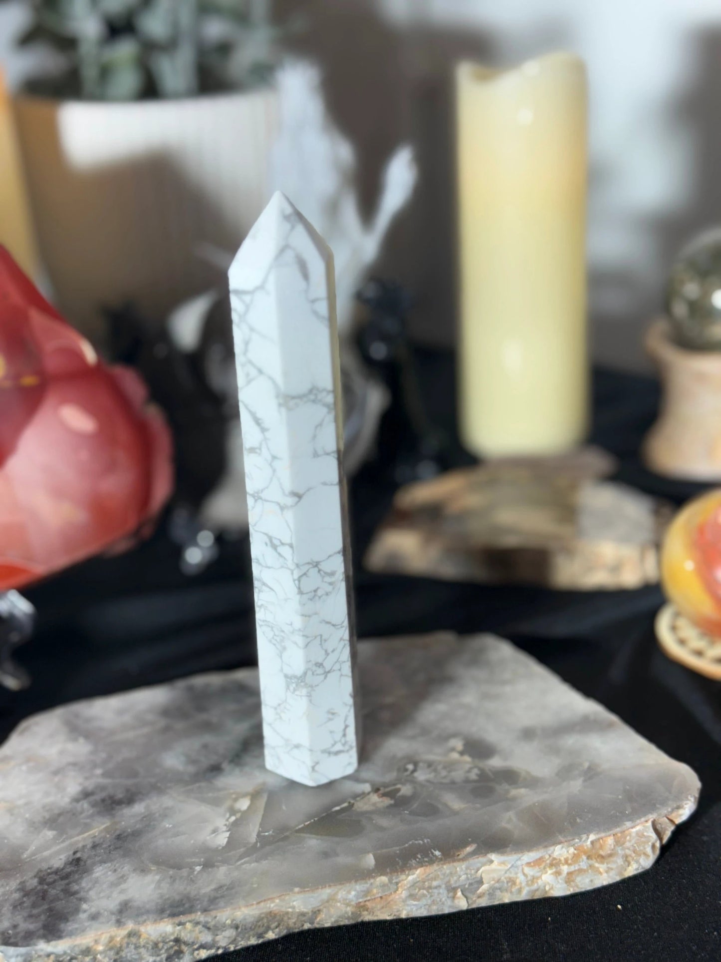 Howlite Tower by Heartstone Sanctuary