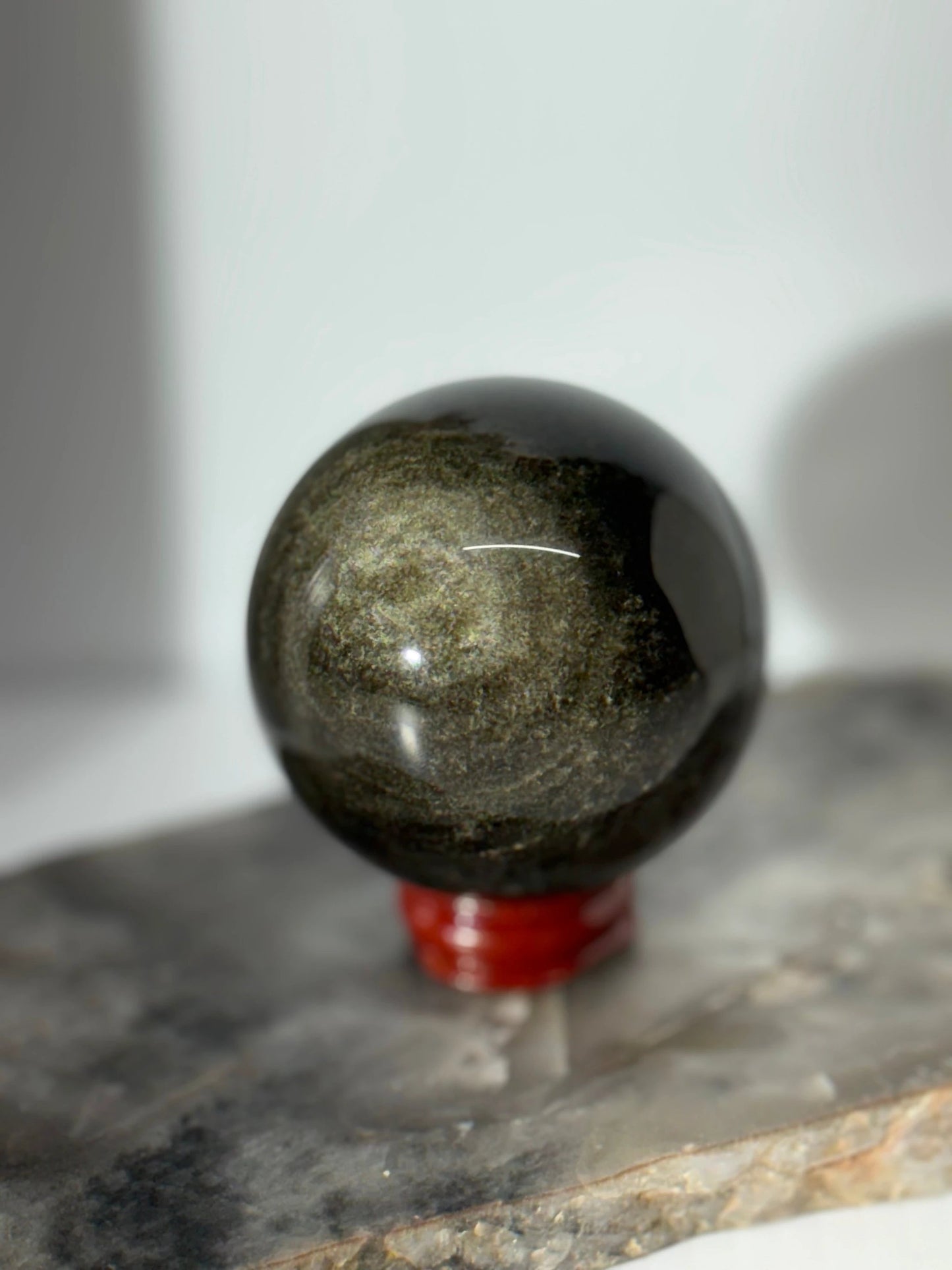 Gold Sheen Obsidian Sphere by Heartstone Sanctuary