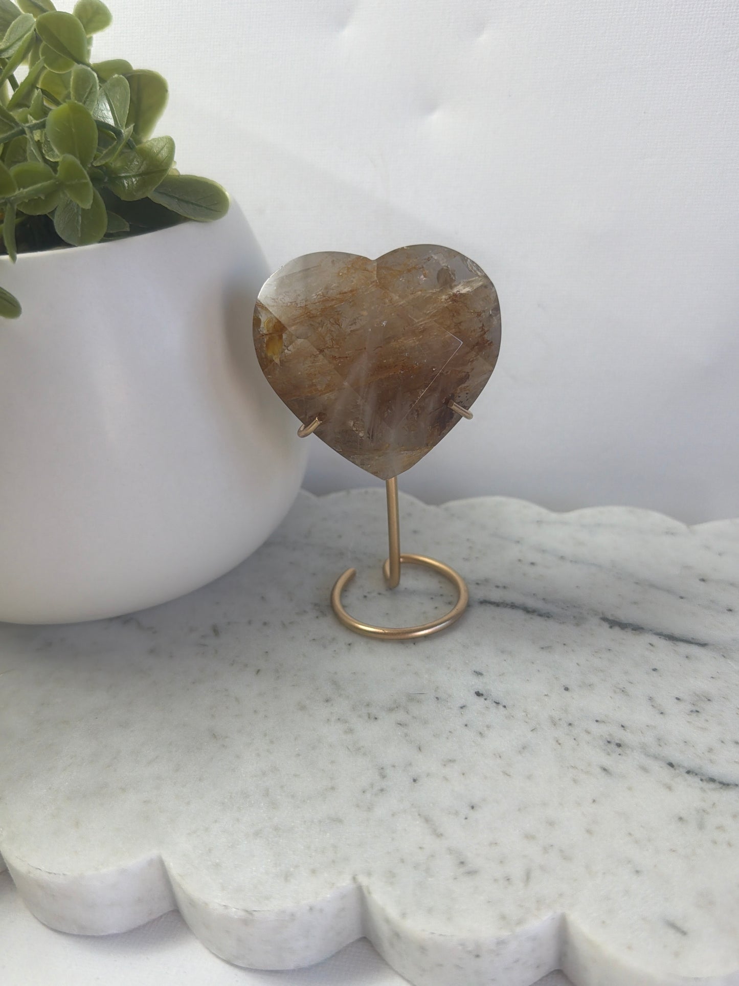 Golden healer Faceted Heart