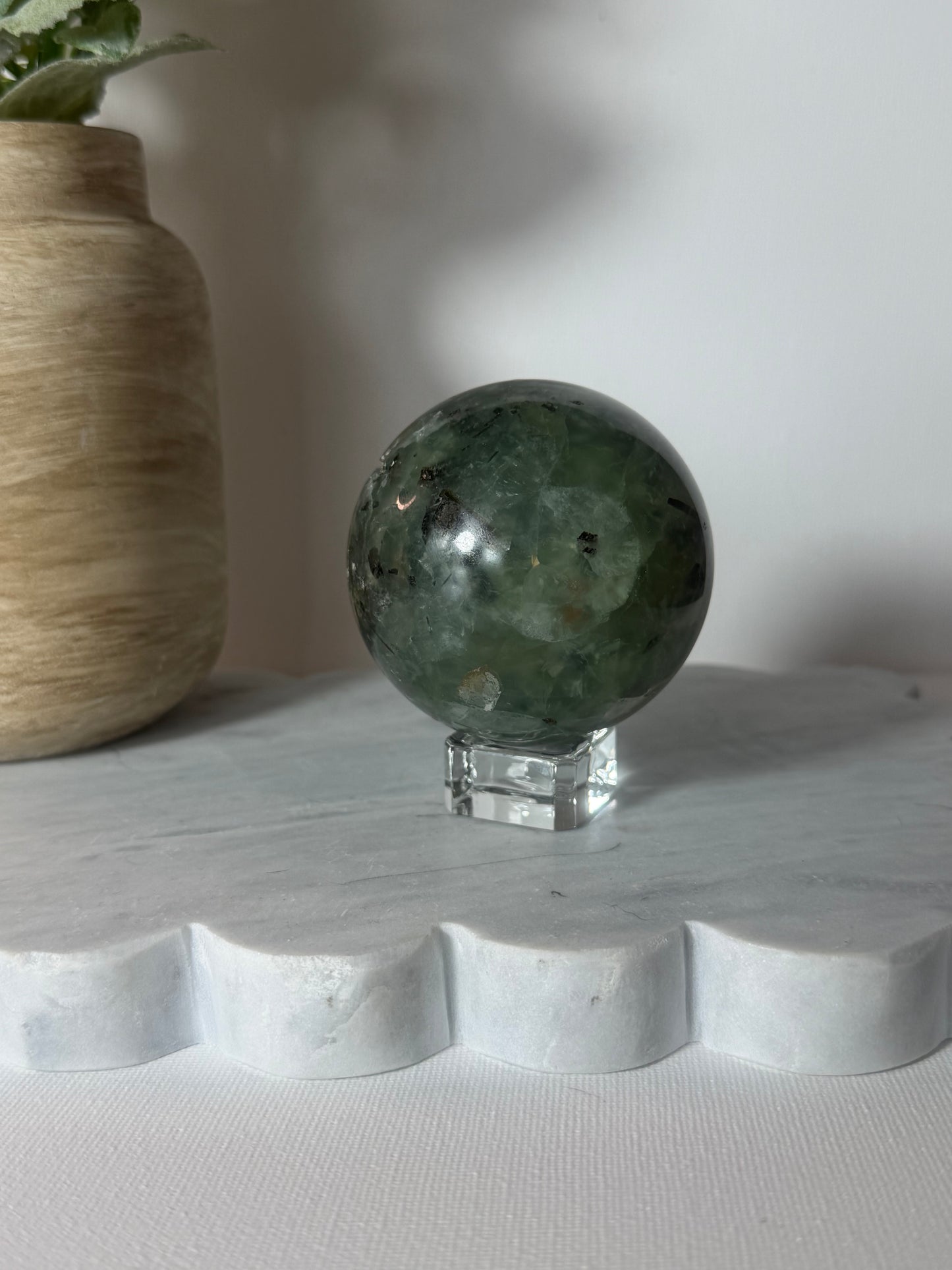 Prehnite and Epidote Sphere