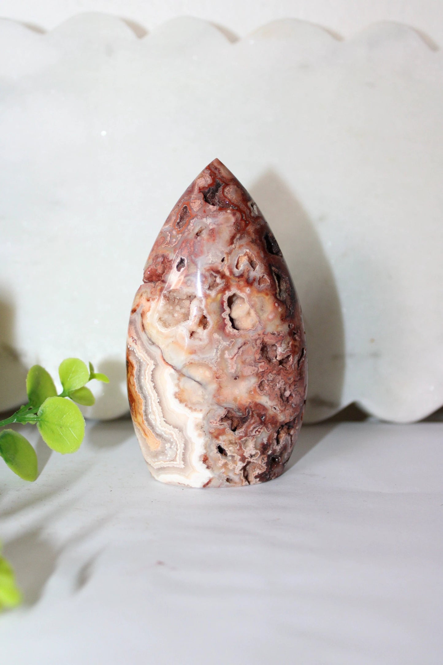 Crazy Lace Agate Teardrop by Heartstone Sanctuary