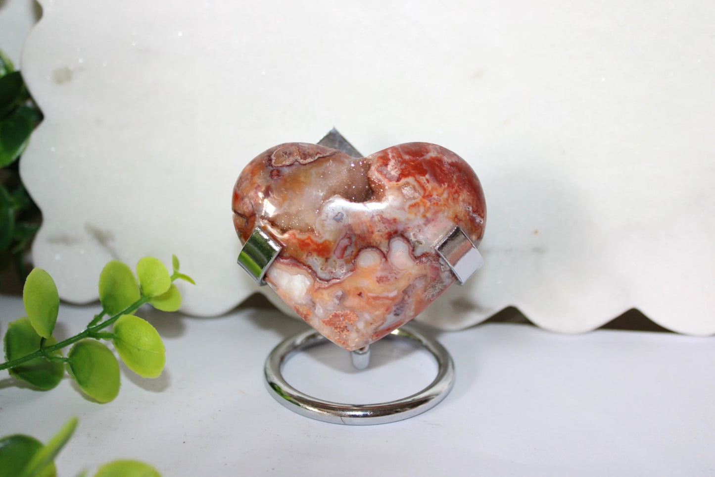 Crazy Lace Heart on Stand by Heartstone Sanctuary