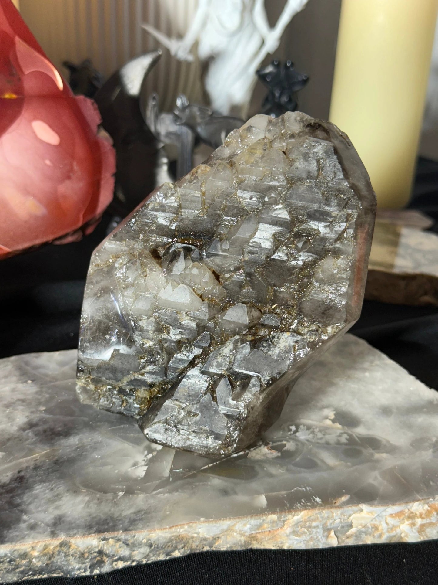Smokey included quartz - 144A by Heartstone Sanctuary