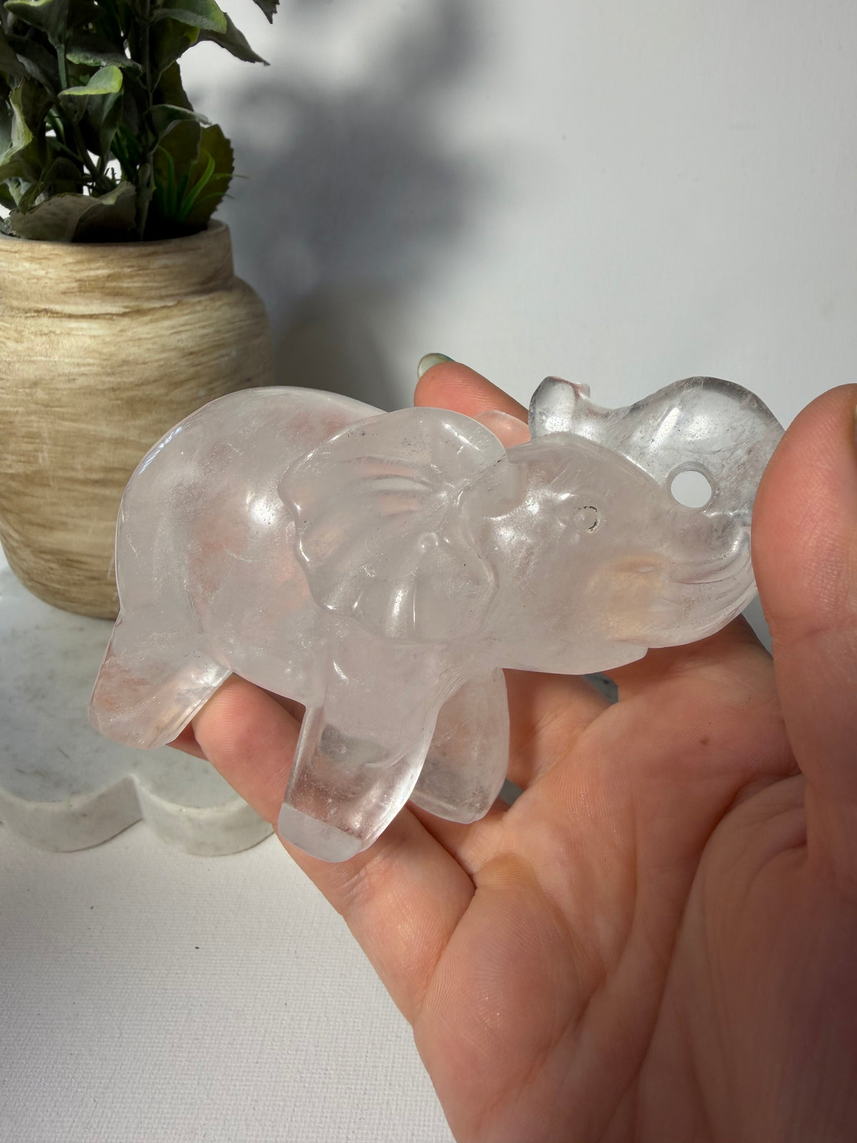 Clear Quartz Elephant