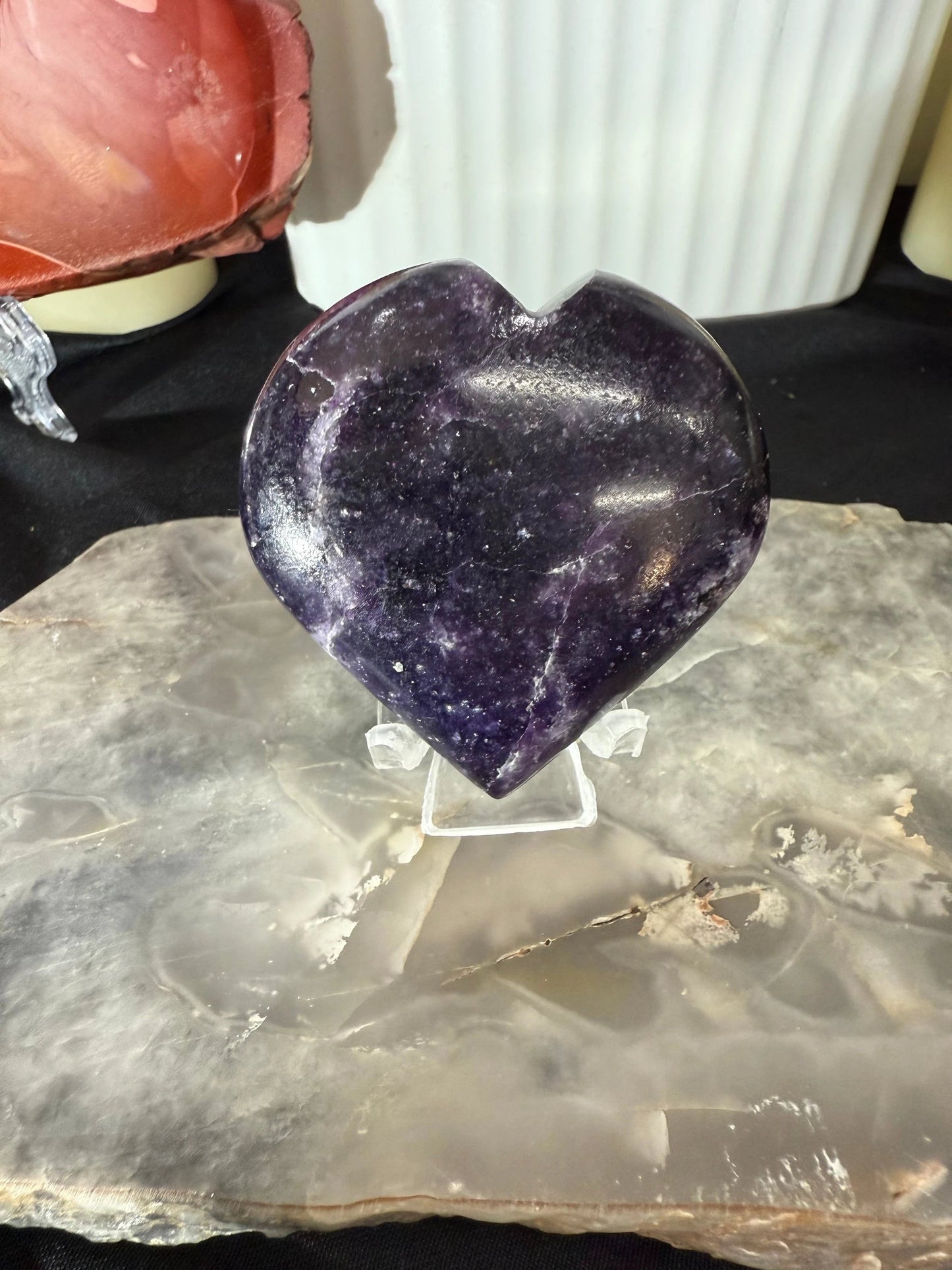 Lepidolite heart - 29 by Heartstone Sanctuary