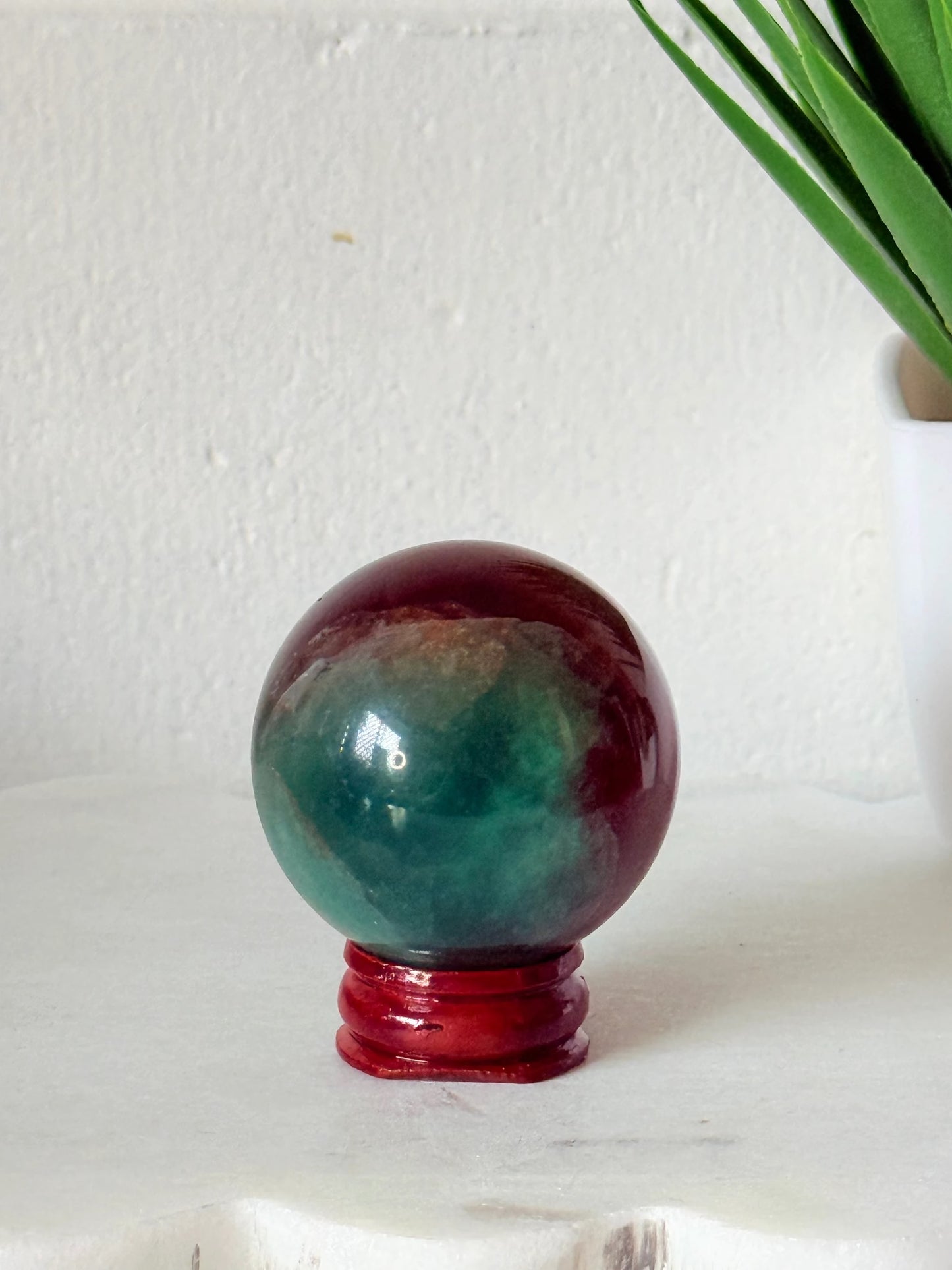 Mango fluorite Sphere - 132g by Heartstone Sanctuary