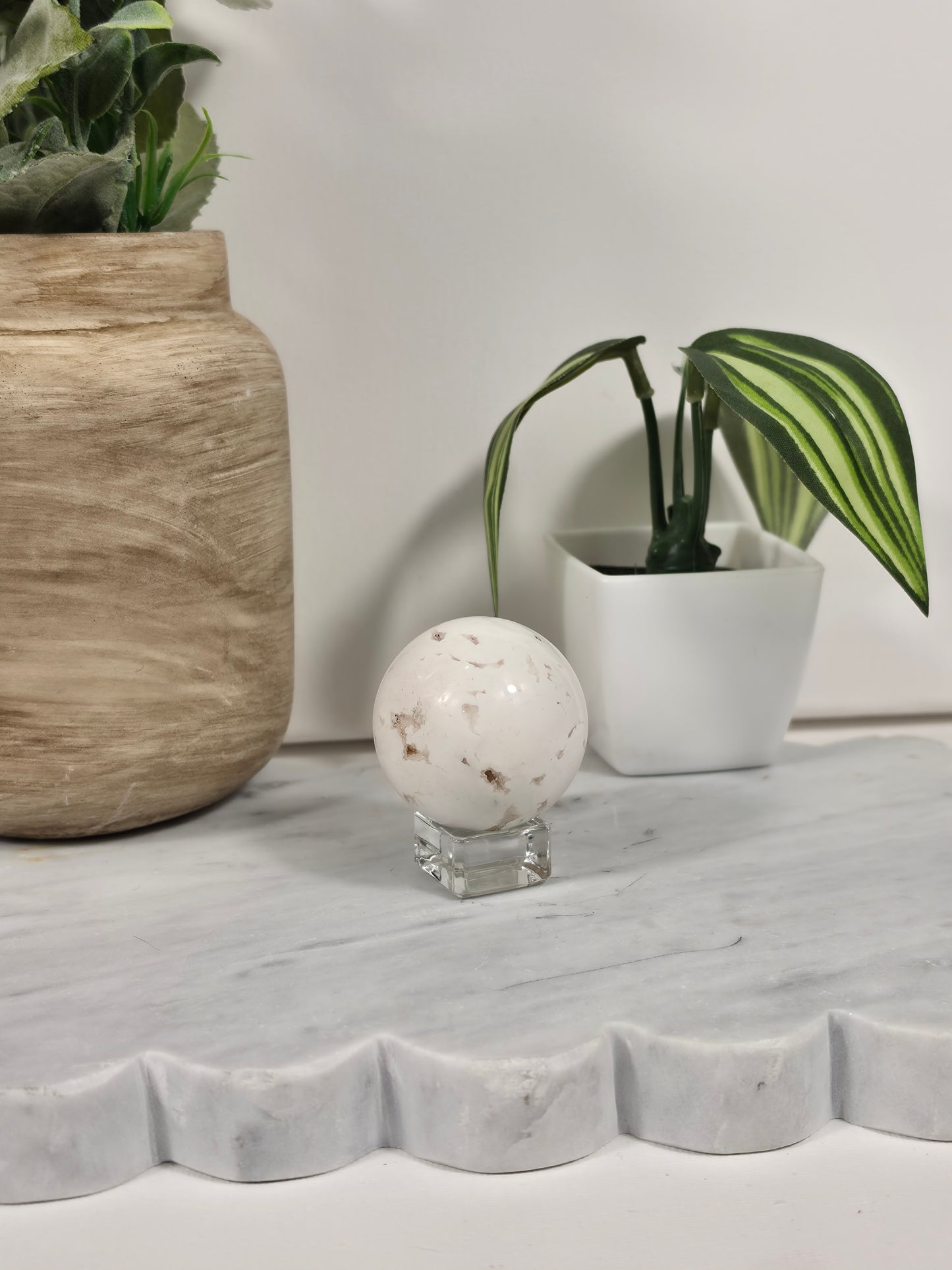 Snow Agate Sphere