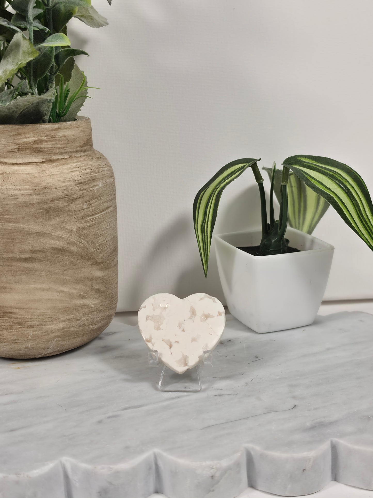 Snow Agate Heart