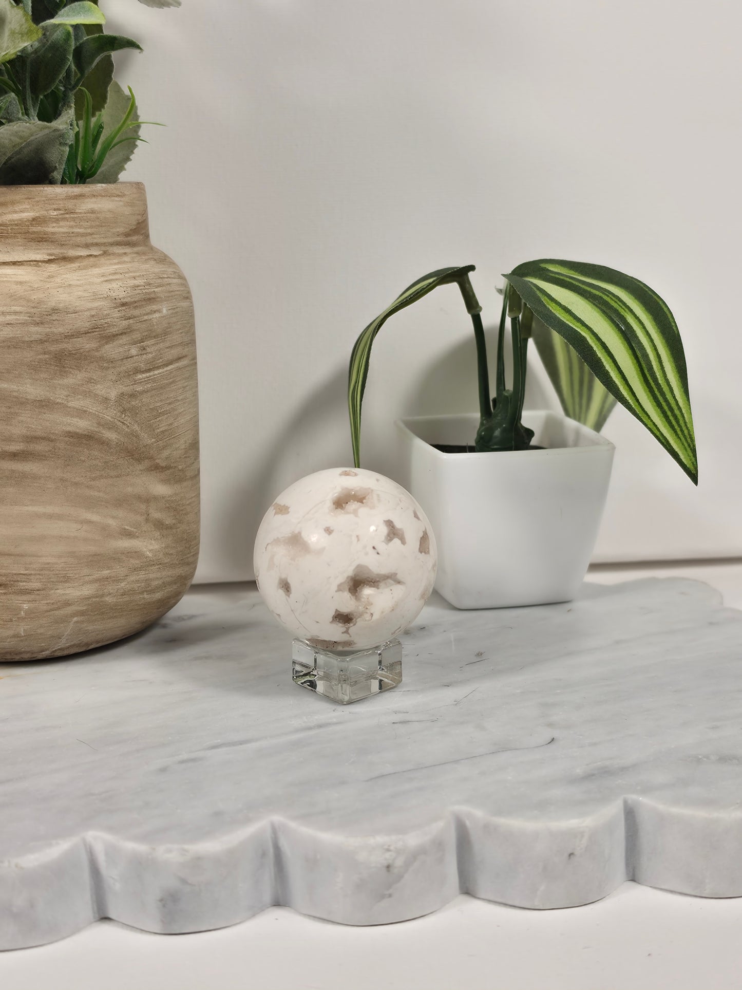 Snow Agate Sphere