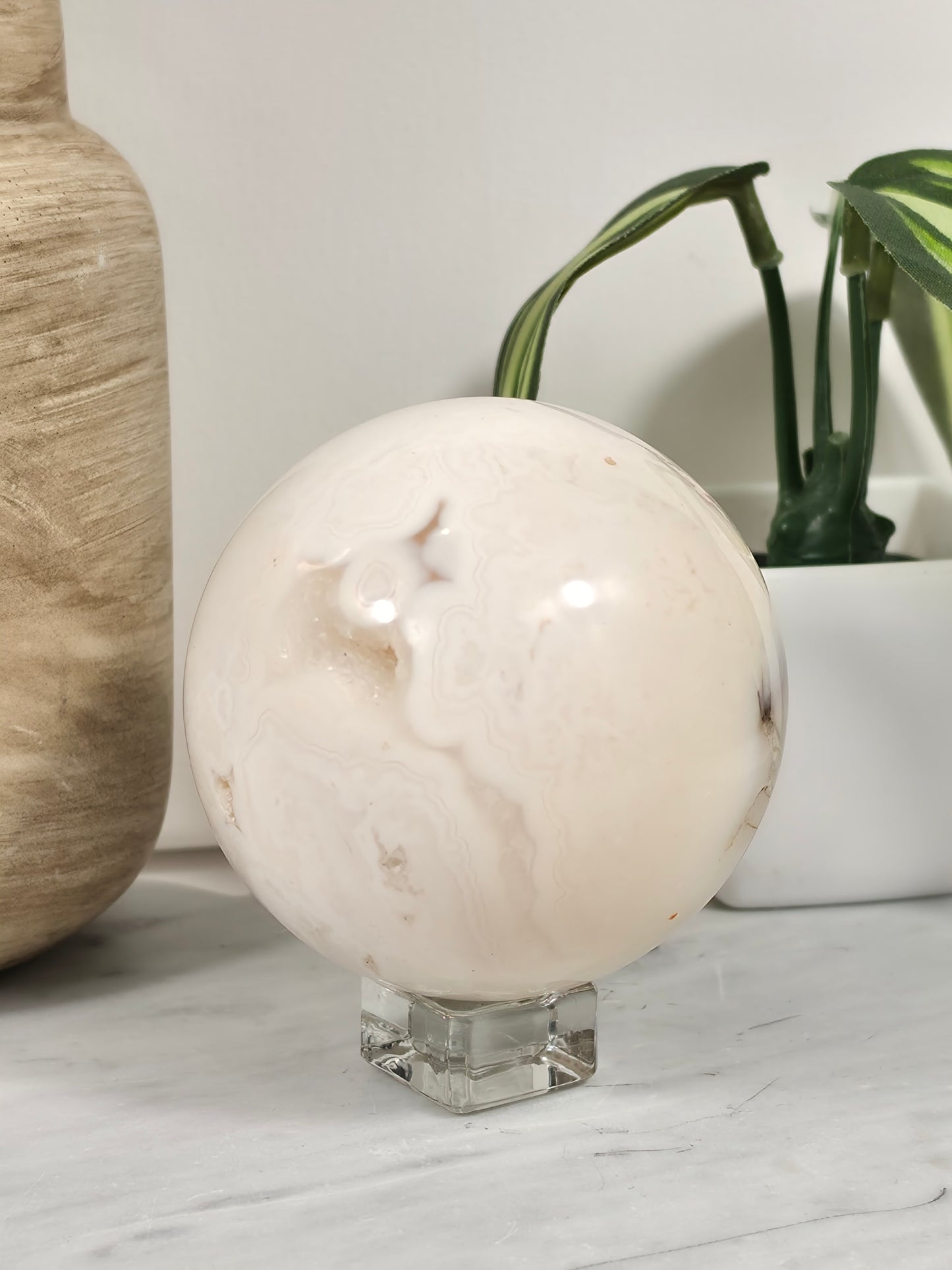 Snow Agate Sphere