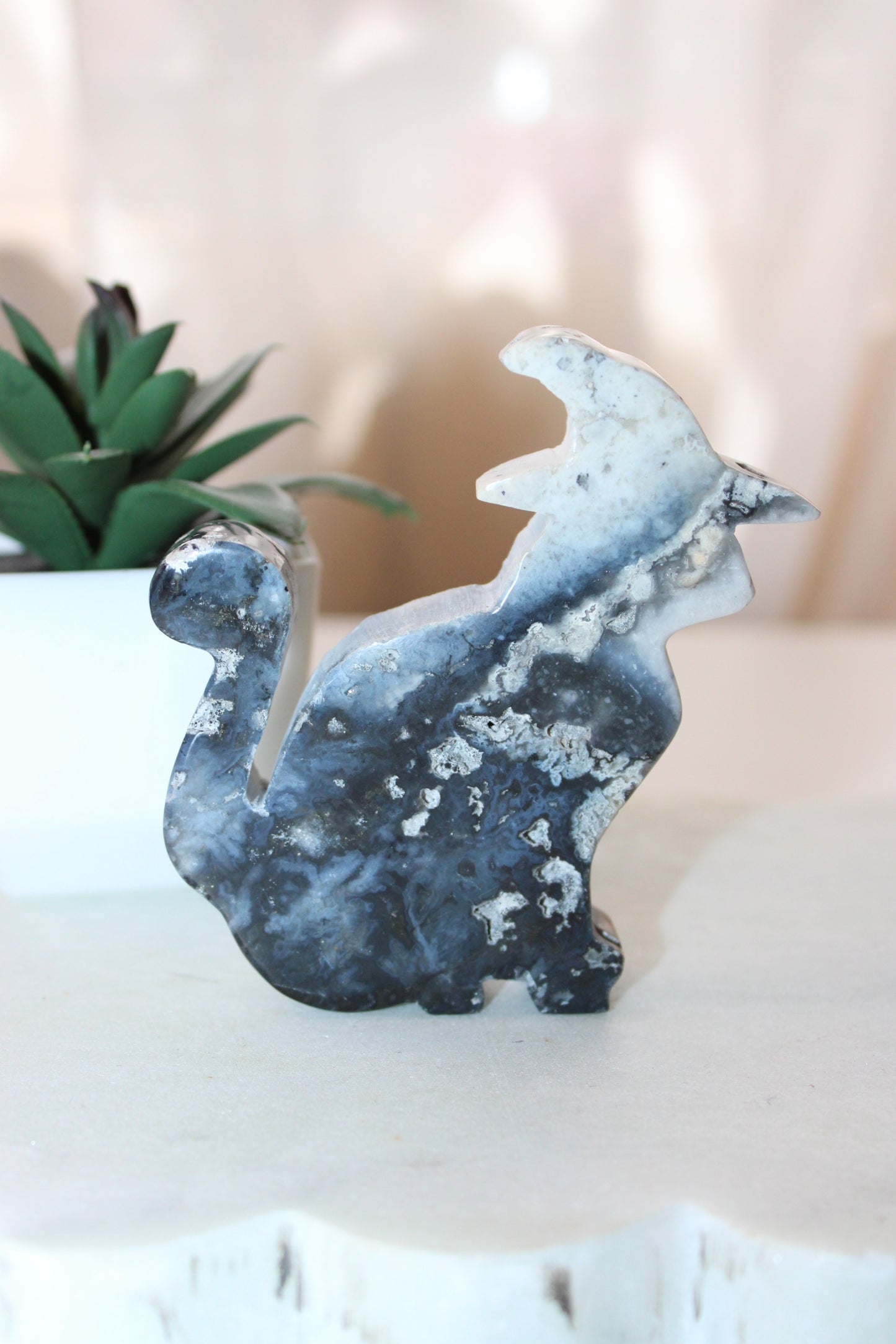 Blue Plume Agate Cat D