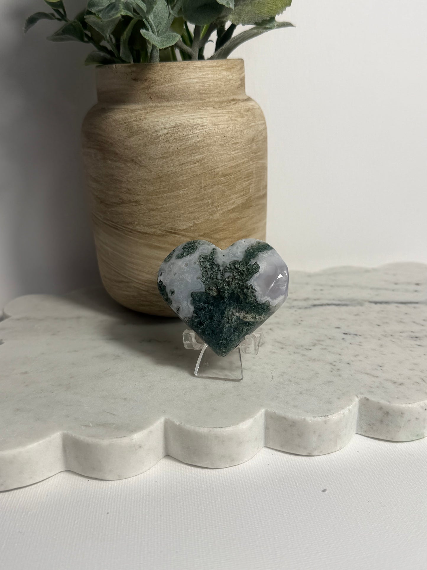 Moss Agate Heart