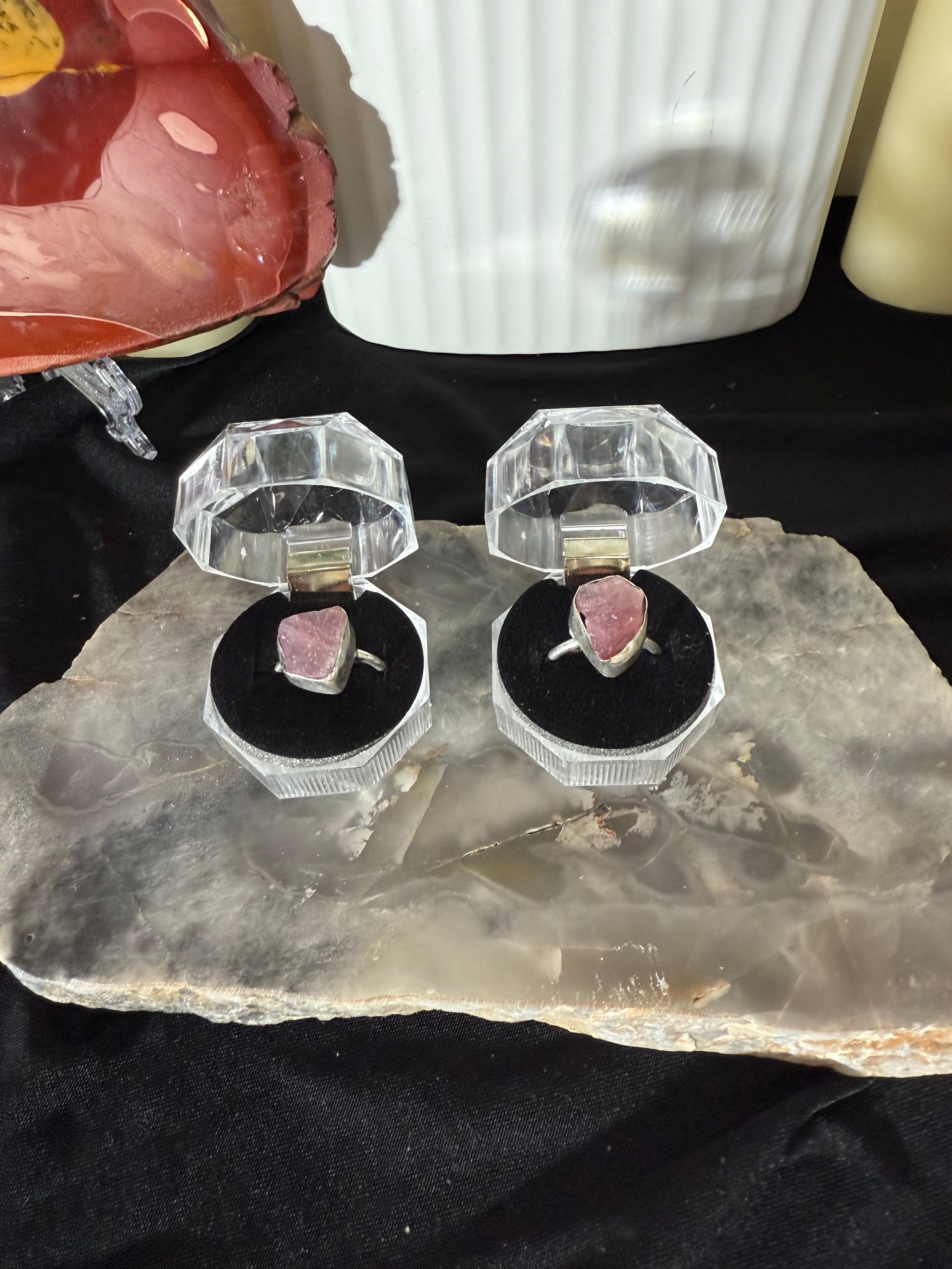 Rose Quartz Adjustable Ring