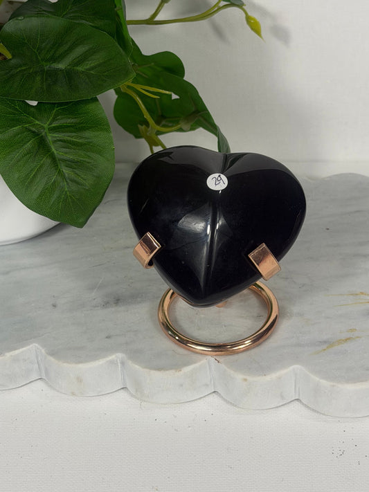 Rainbow Obsidian Heart