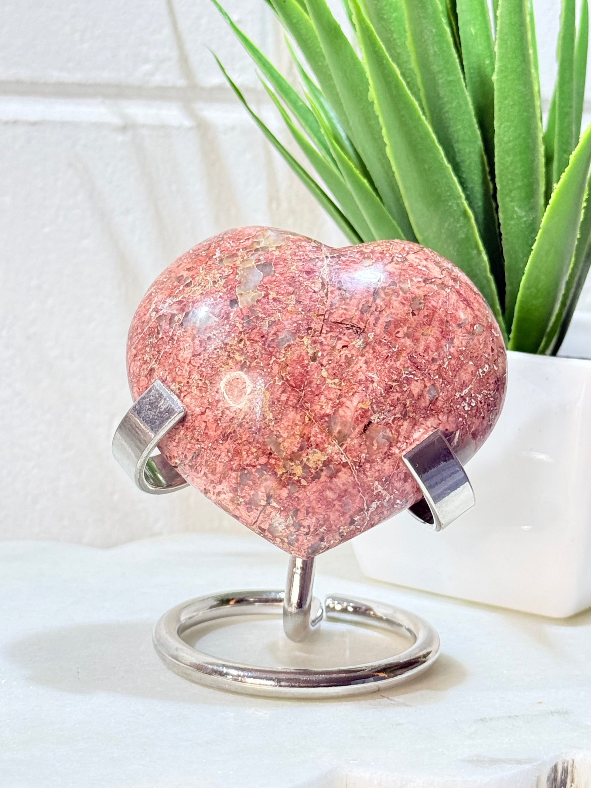 Red Feldspar Heart w/ Stand - 138g (Copy) by Heartstone Sanctuary