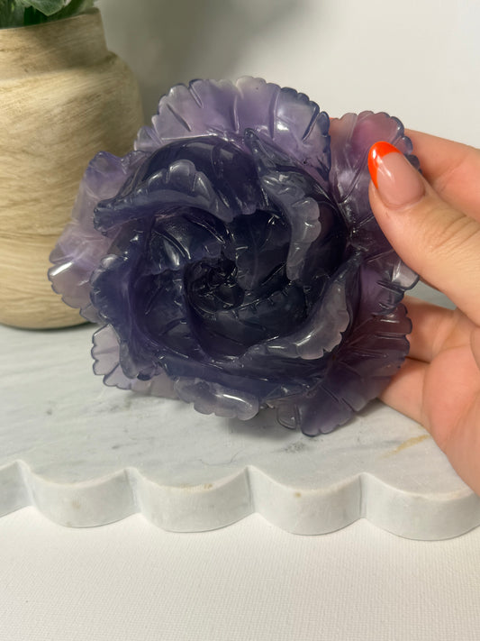 Purple Fluorite Rose
