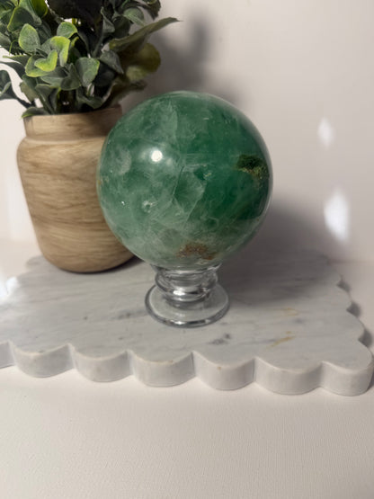 Green Fluorite Sphere