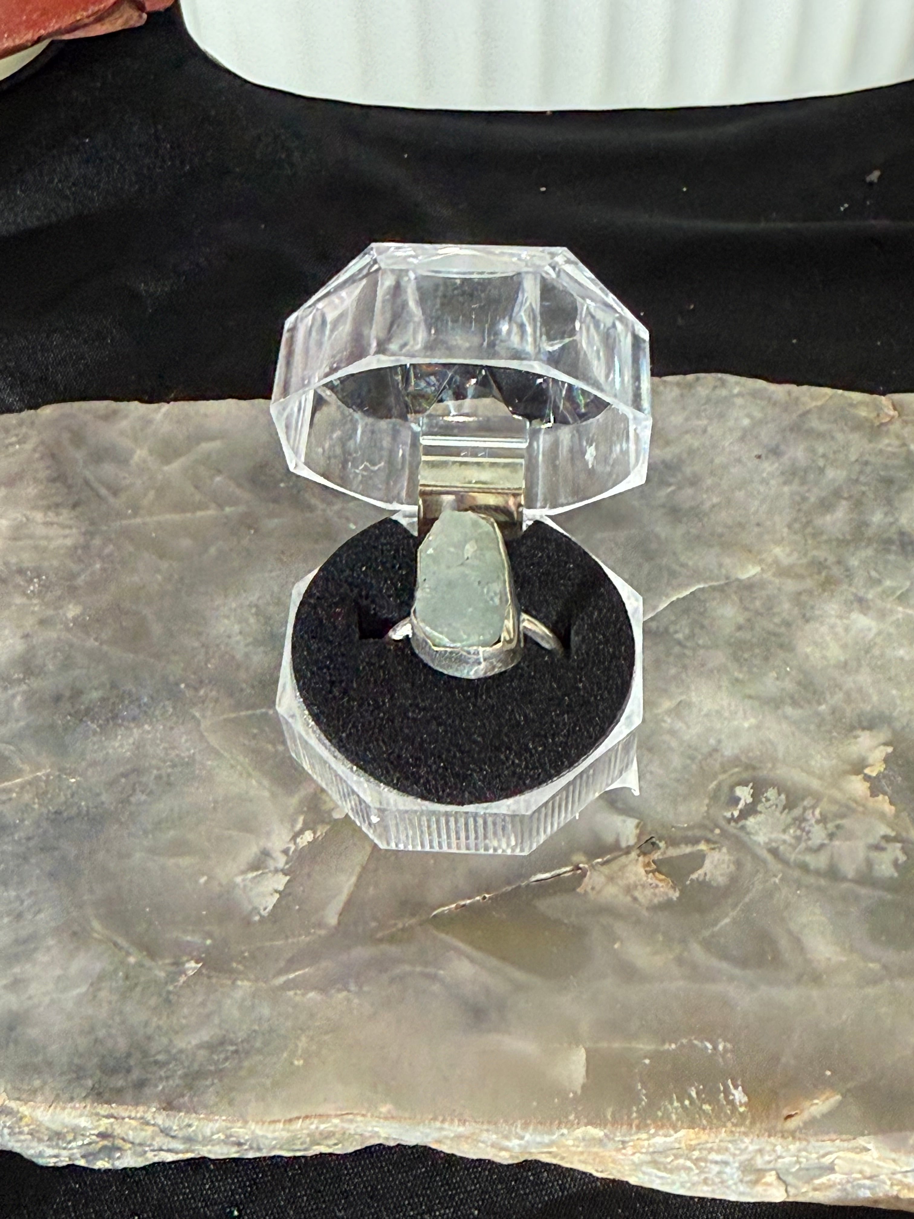 Aquamarine Adjustable Ring