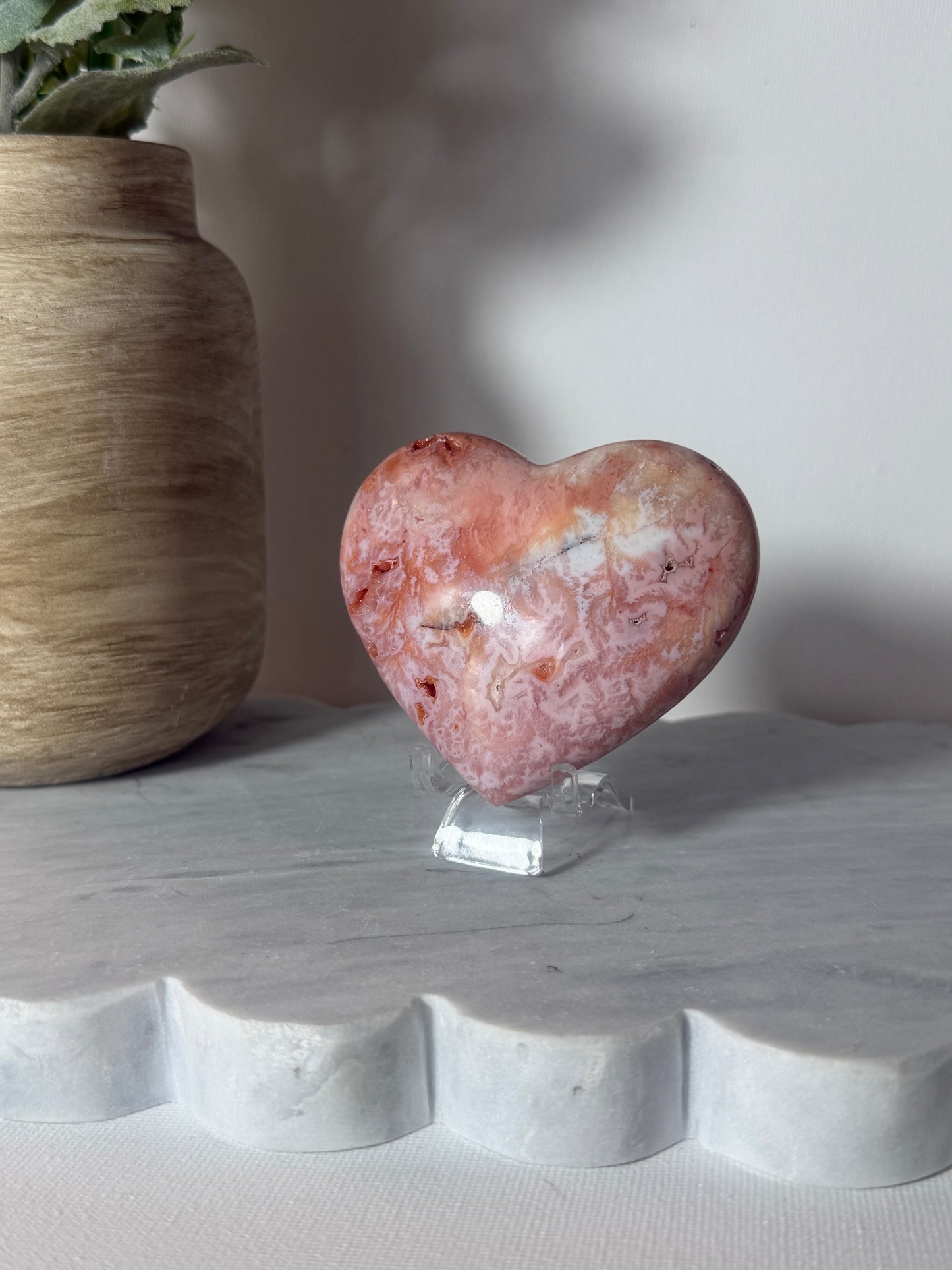 Pink Carnelian Heart