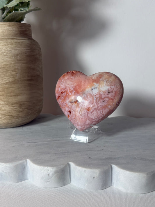 Pink Carnelian Heart