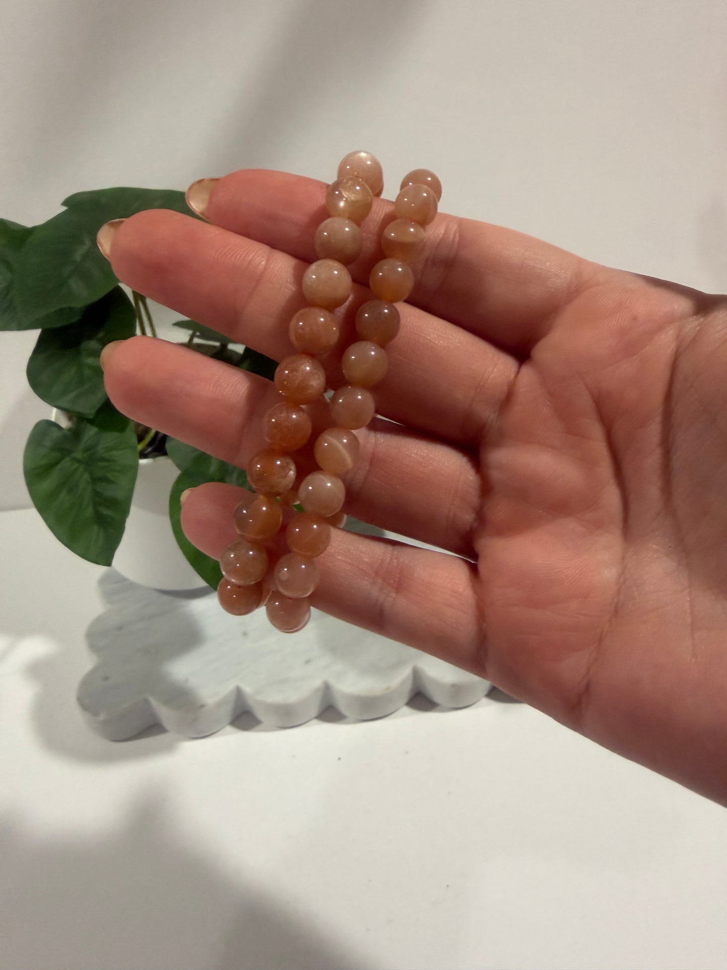 Peach Moonstone Bracelet