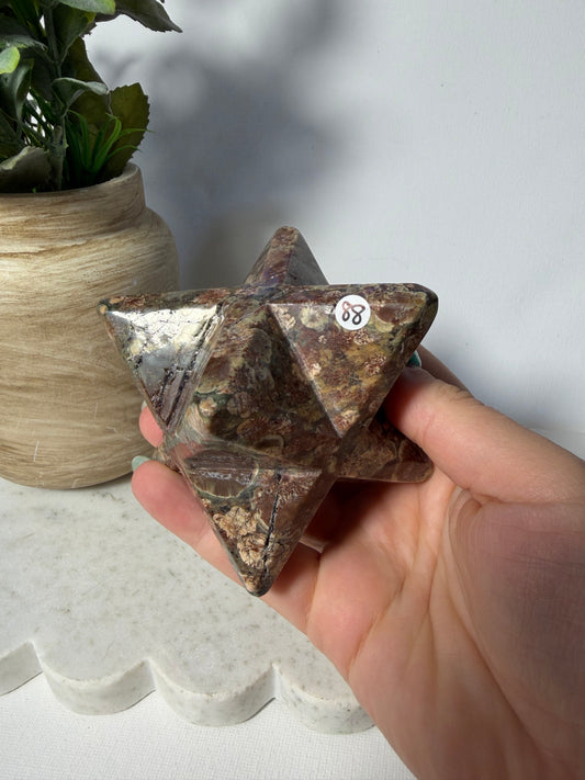 Green Flower Jasper Merkaba