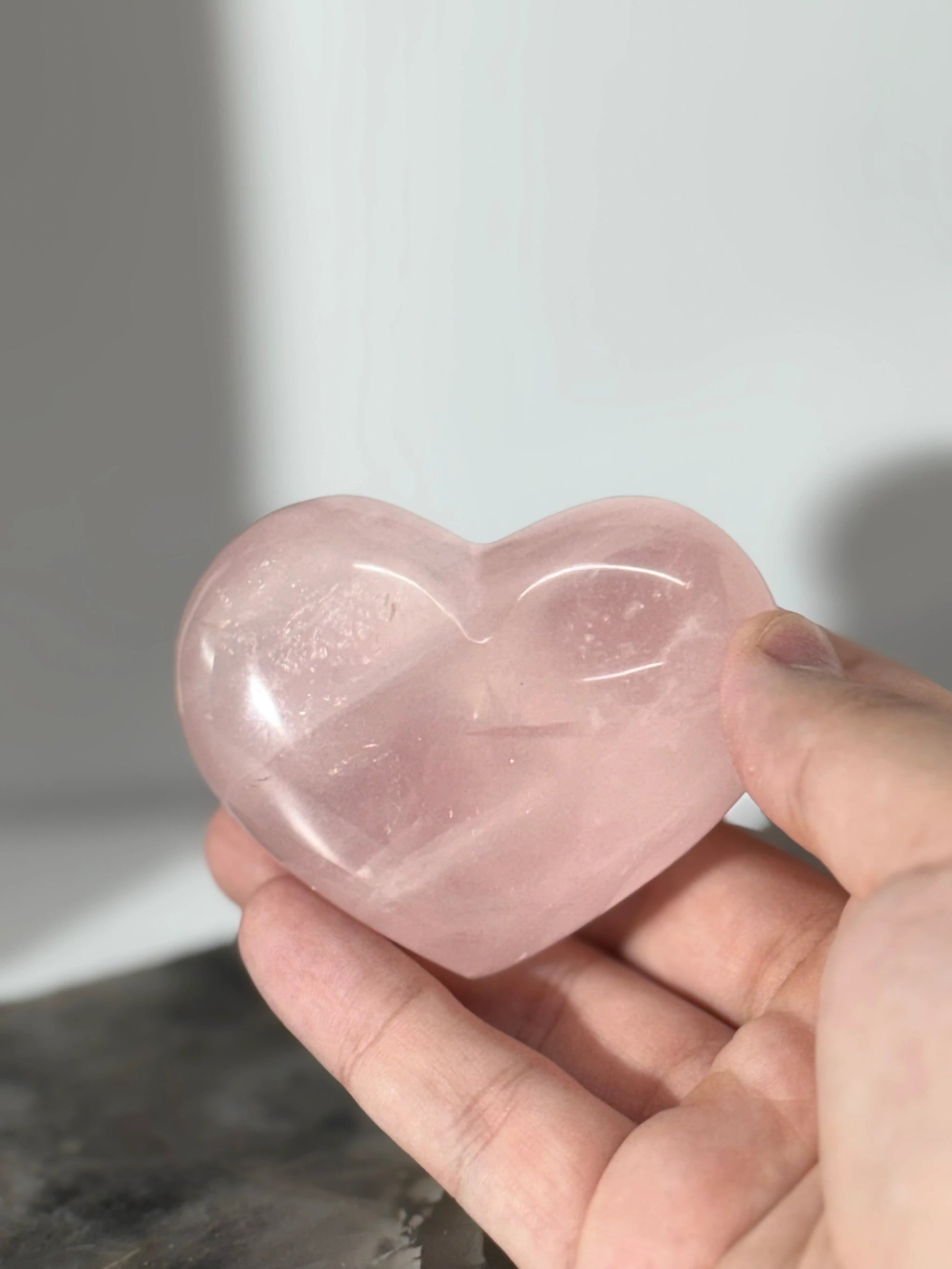 Rose Quartz Heart - 22A by Heartstone Sanctuary