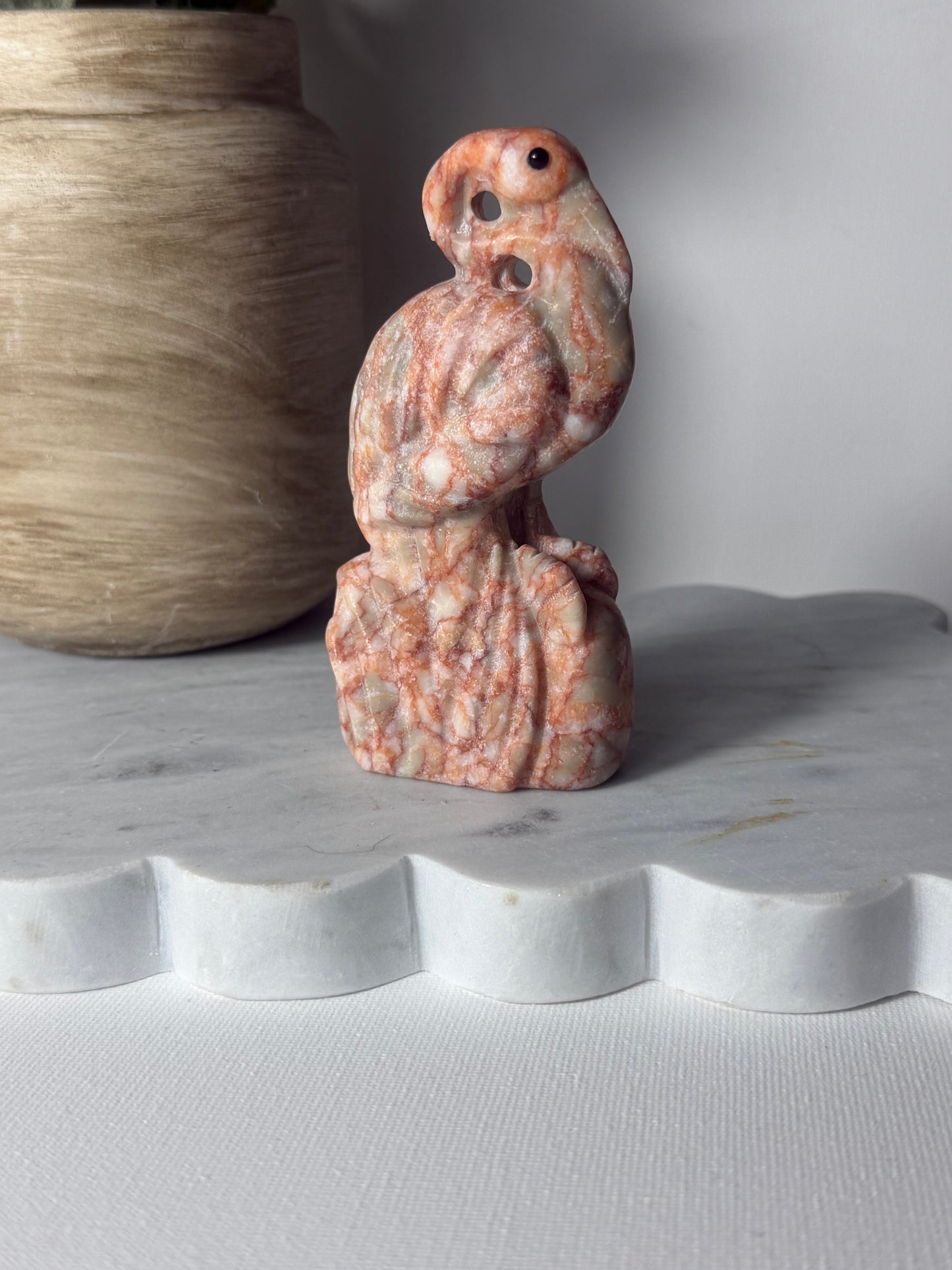 Red Vein Jasper Flamingo