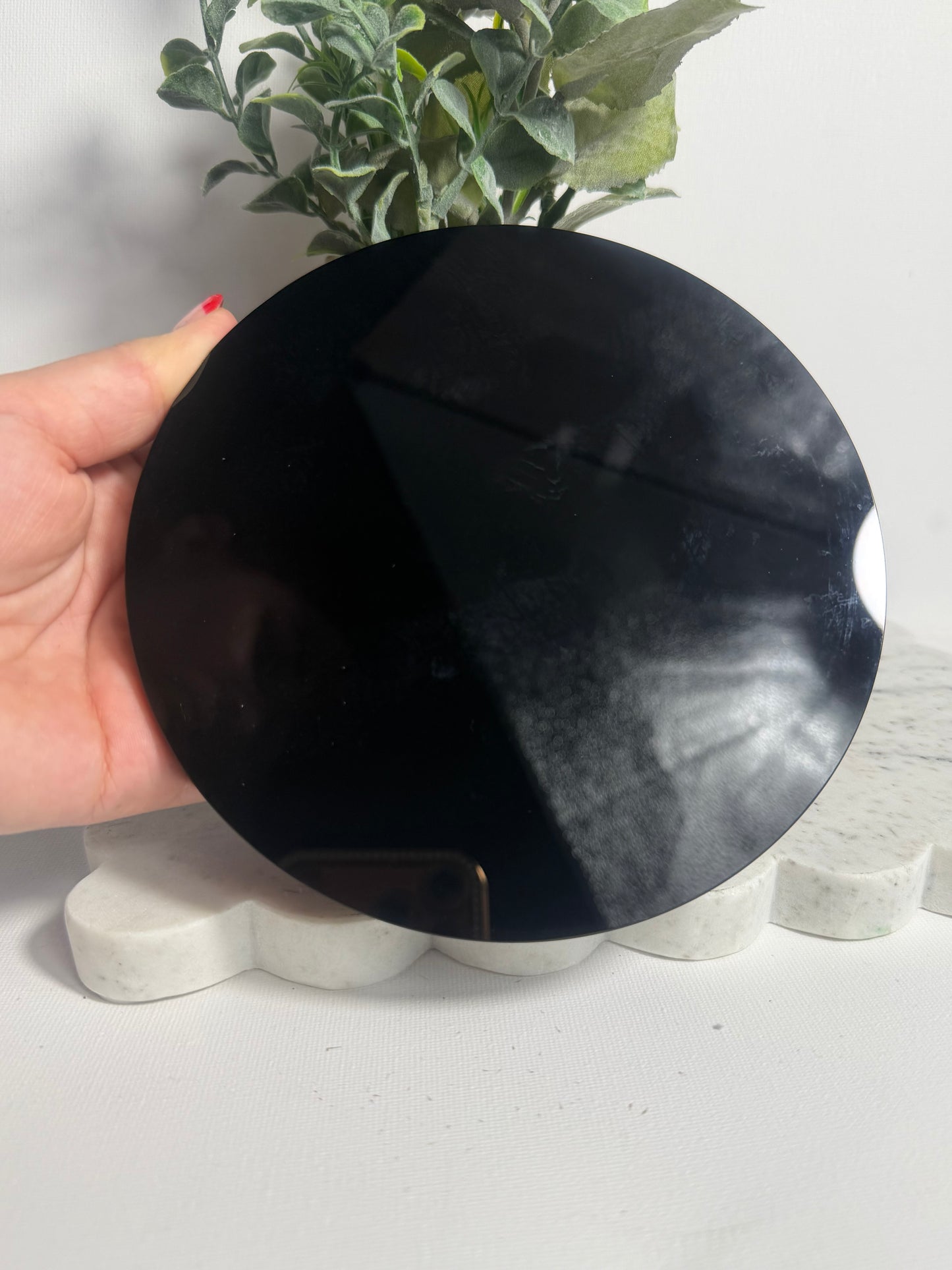 Black Obsidian Mirror