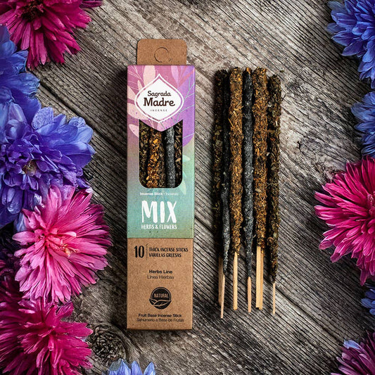 Mix Herbs and Flowers Incense 10 Sticks Sagrada Madre by WONDER IMPORTS AUSTRALIA