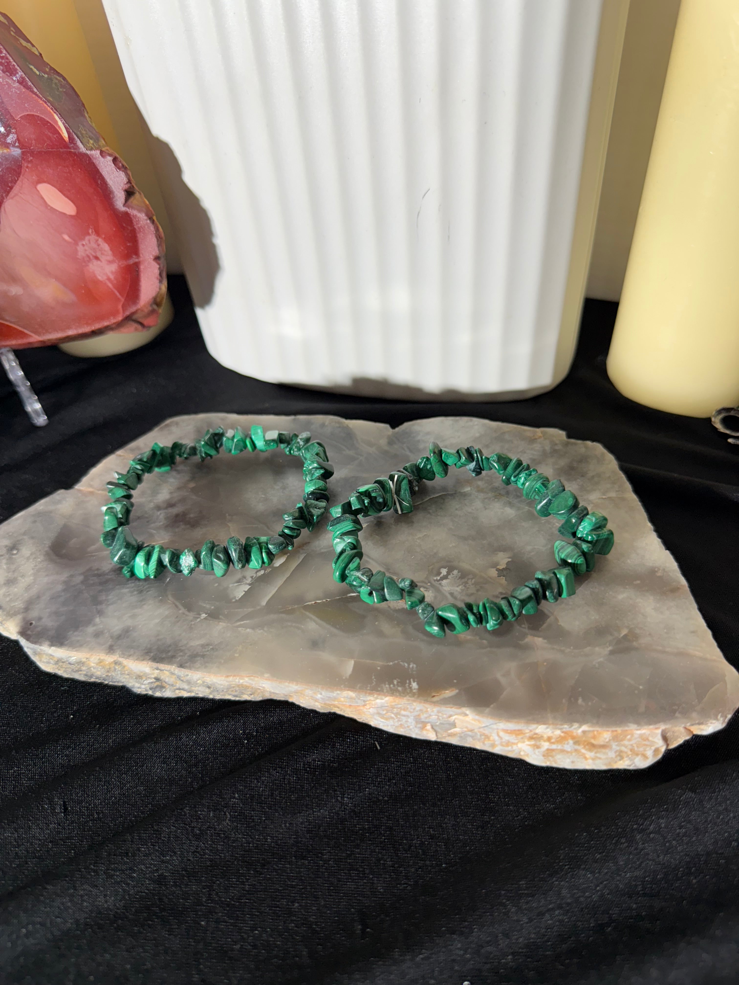 Malachite Chip Bracelet