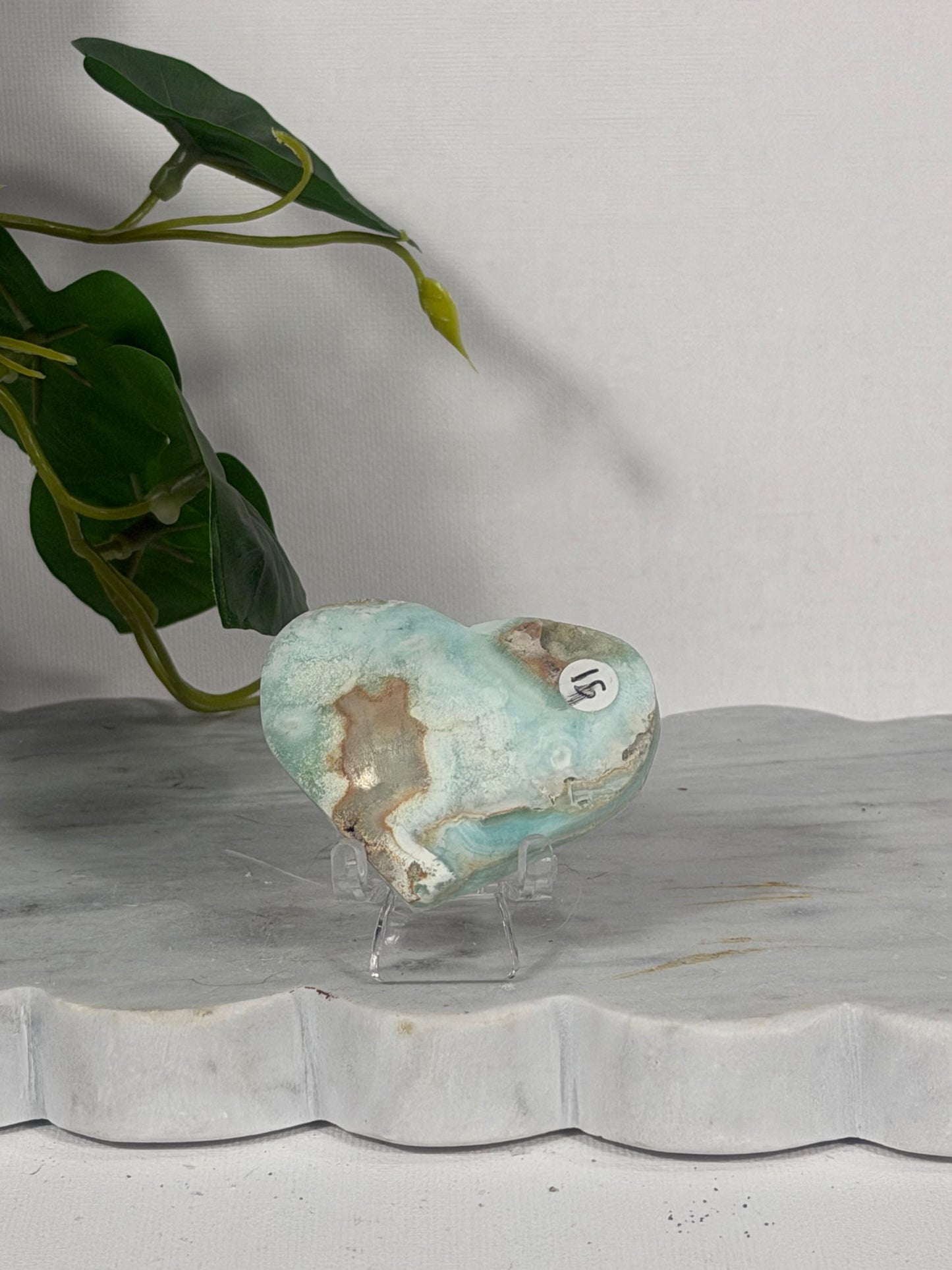 Blue Aragonite Heart