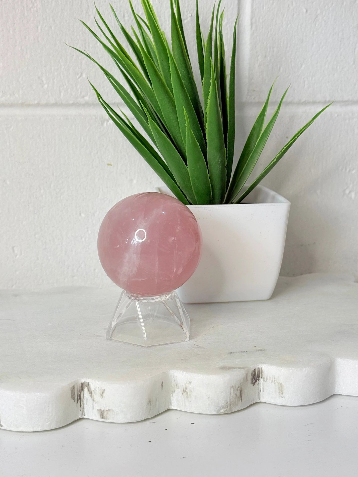 Rose Quartz Sphere - 140g- 4.5cm by Heartstone Sanctuary