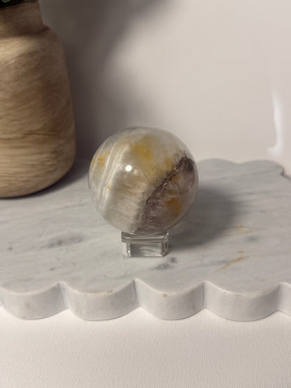White Fluorite Sphere