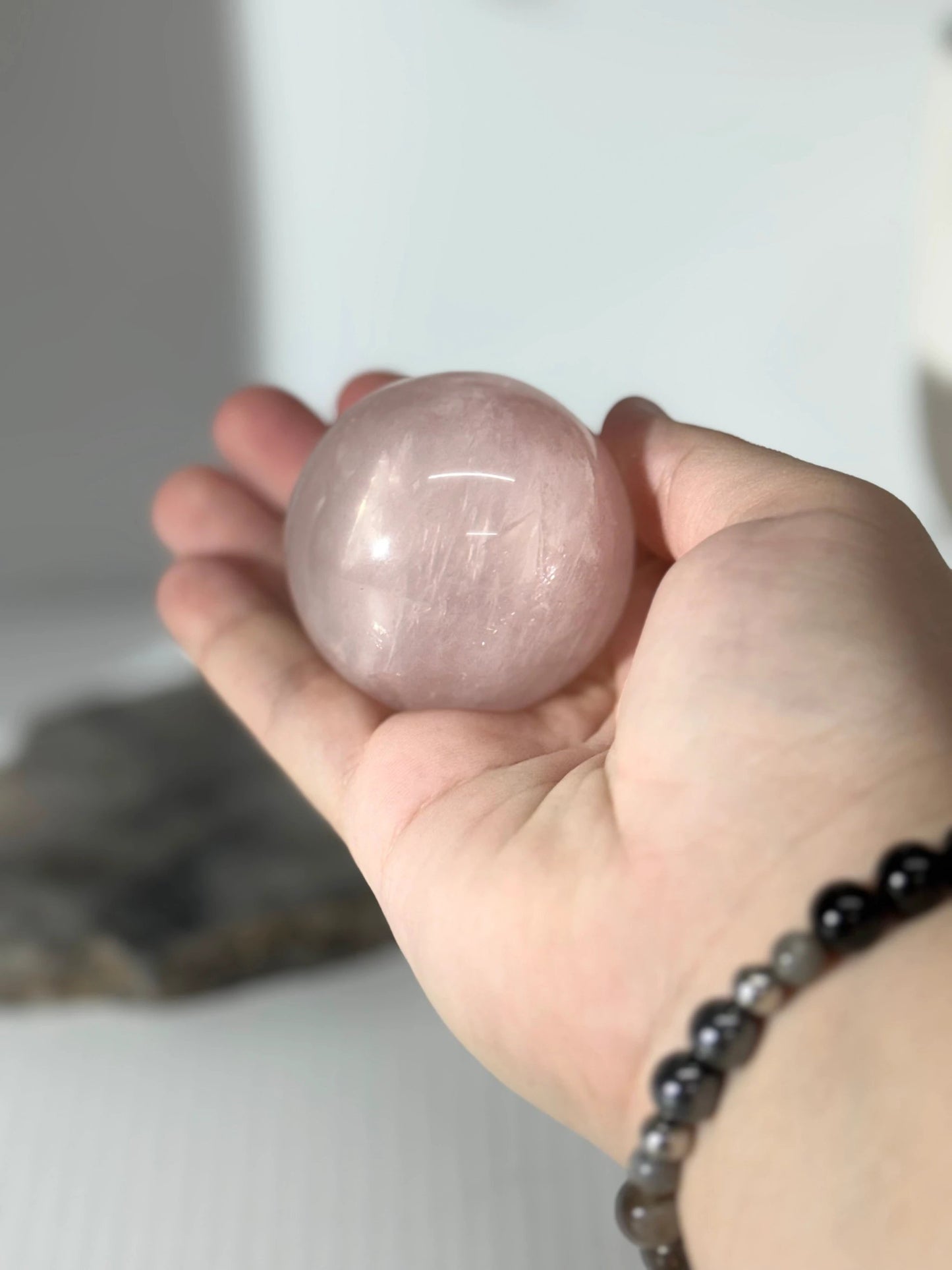 Rose Quartz Sphere by Heartstone Sanctuary
