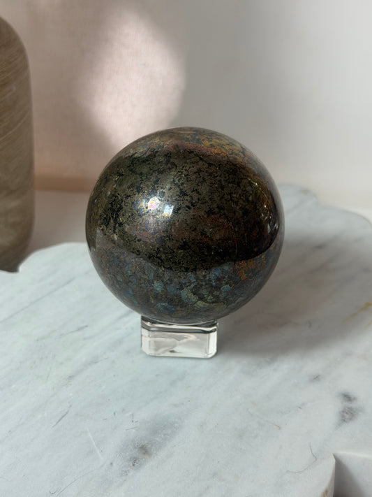 Pyrite Flower Sphere