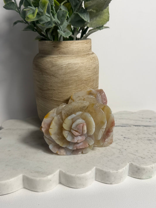 Flower Agate Heart