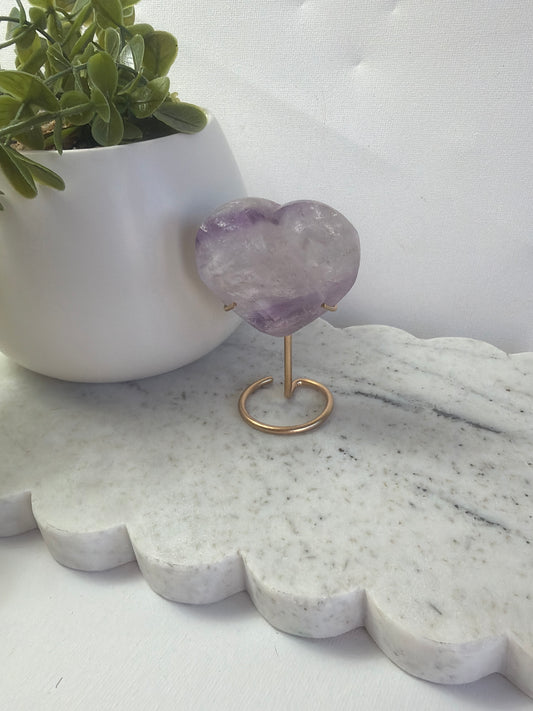 Amethyst Faceted Heart l