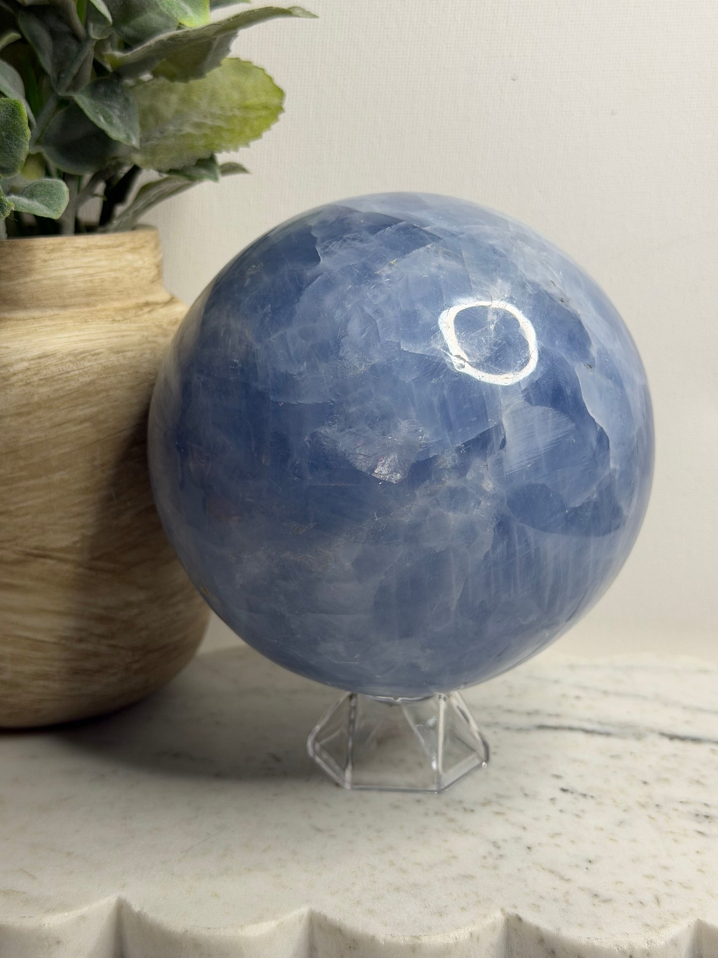 Blue Calcite Sphere