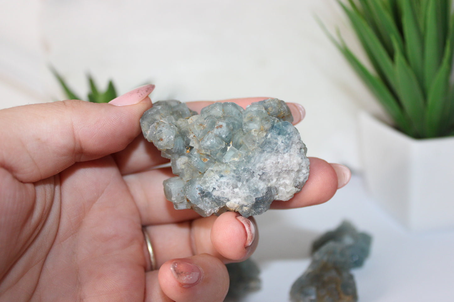 Blue Cubic Fluorite Specimen | Clarity & Focus Crystal - intuitive pick by Heartstone Sanctuary