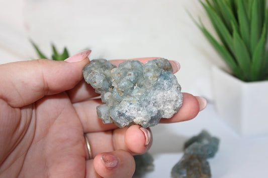 Blue Cubic Fluorite Specimen | Clarity & Focus Crystal - intuitive pick by Heartstone Sanctuary