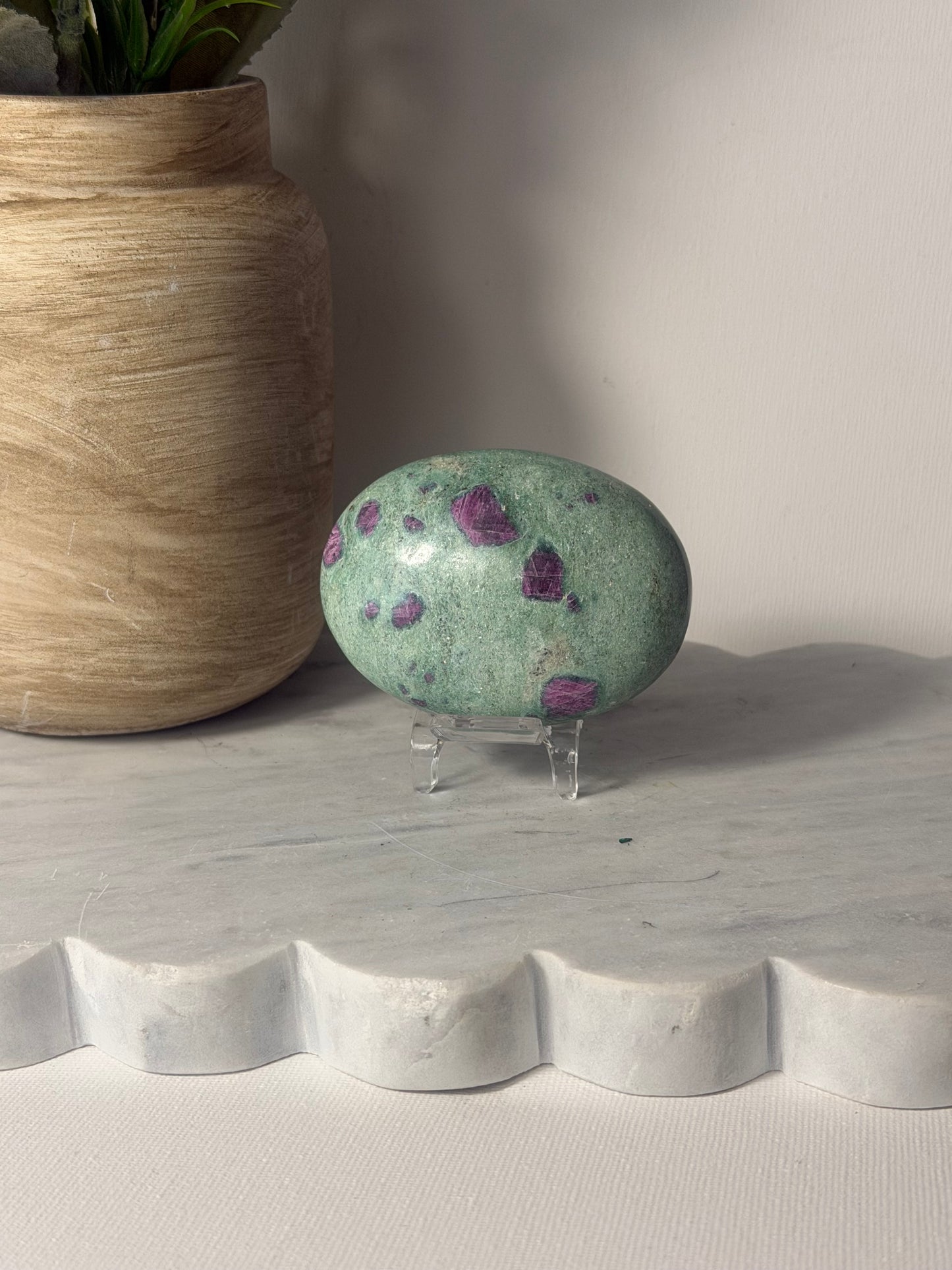 Ruby in Fuschite Palm Stone