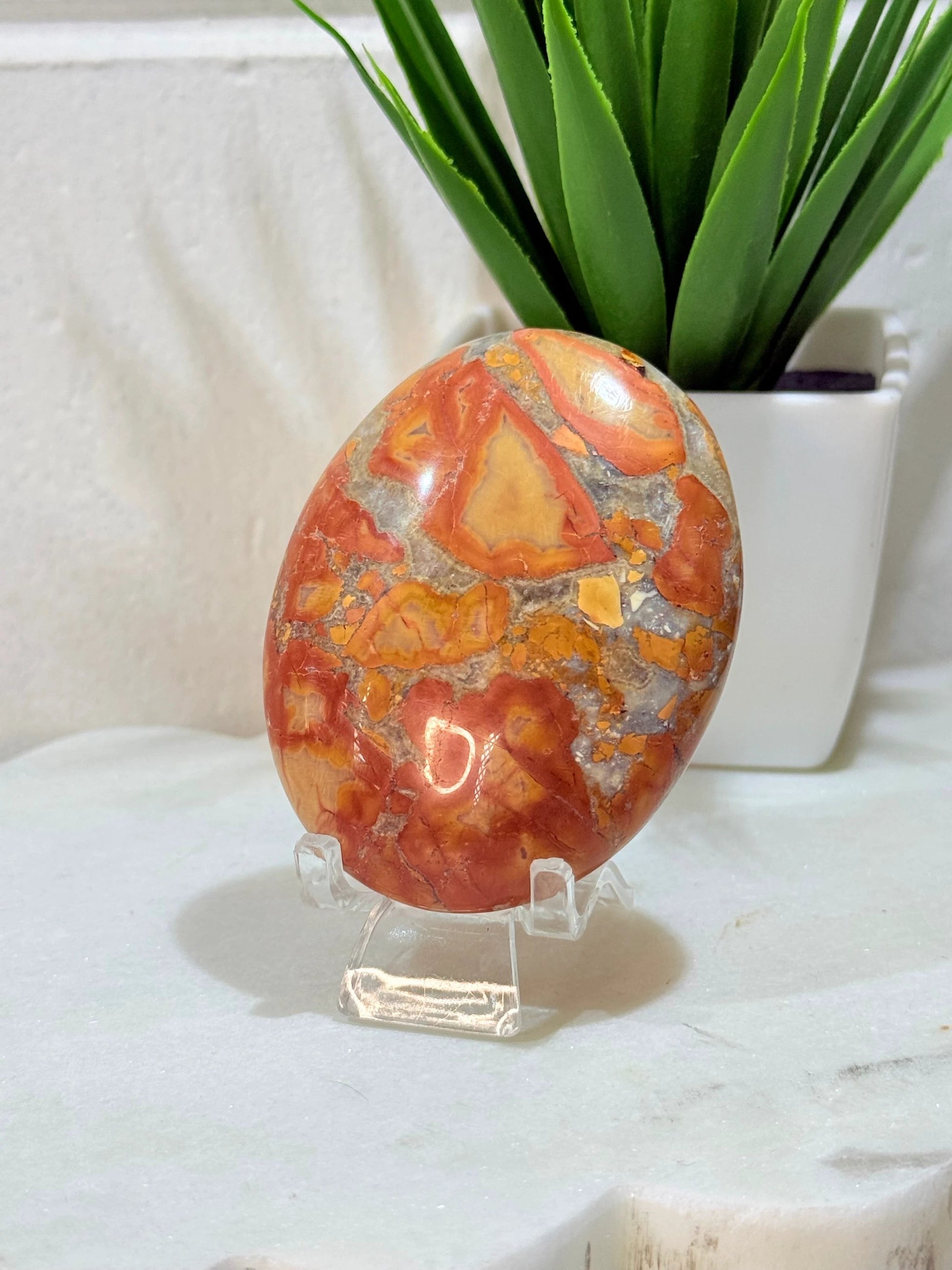 Maligano Jasper Palm - 6.5cmx5cm - 103g by Heartstone Sanctuary