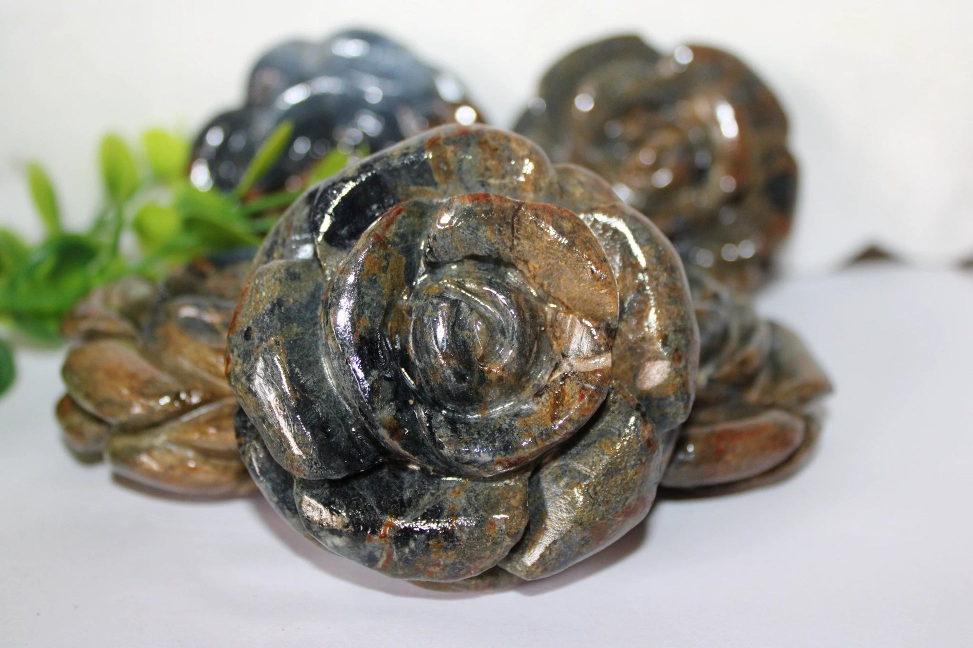Pietersite Flower Carving by Heartstone Sanctuary