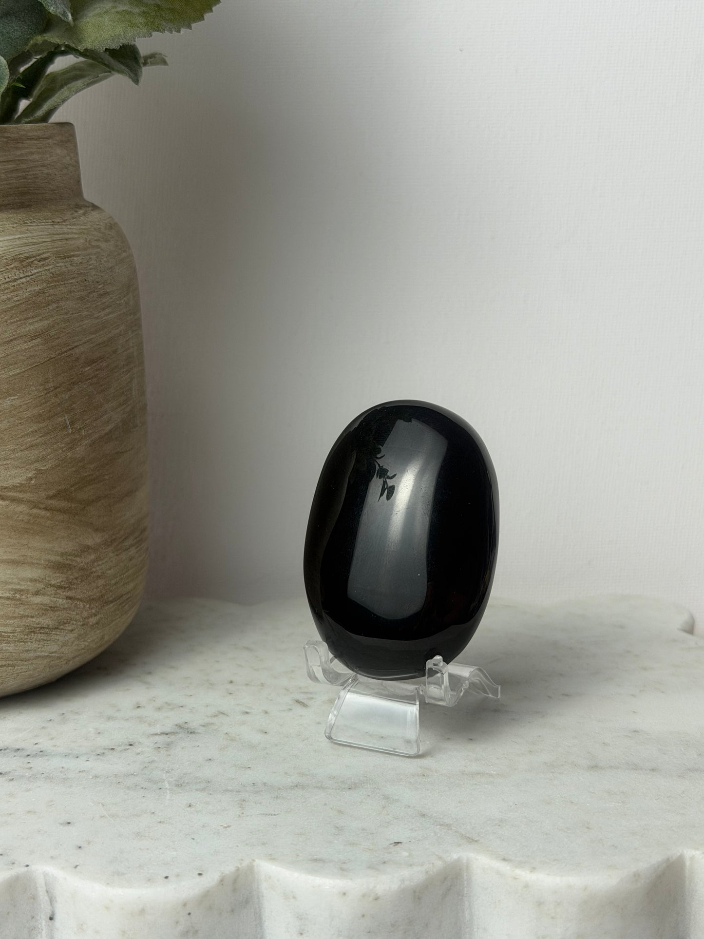 Black Obsidian Palm Stones