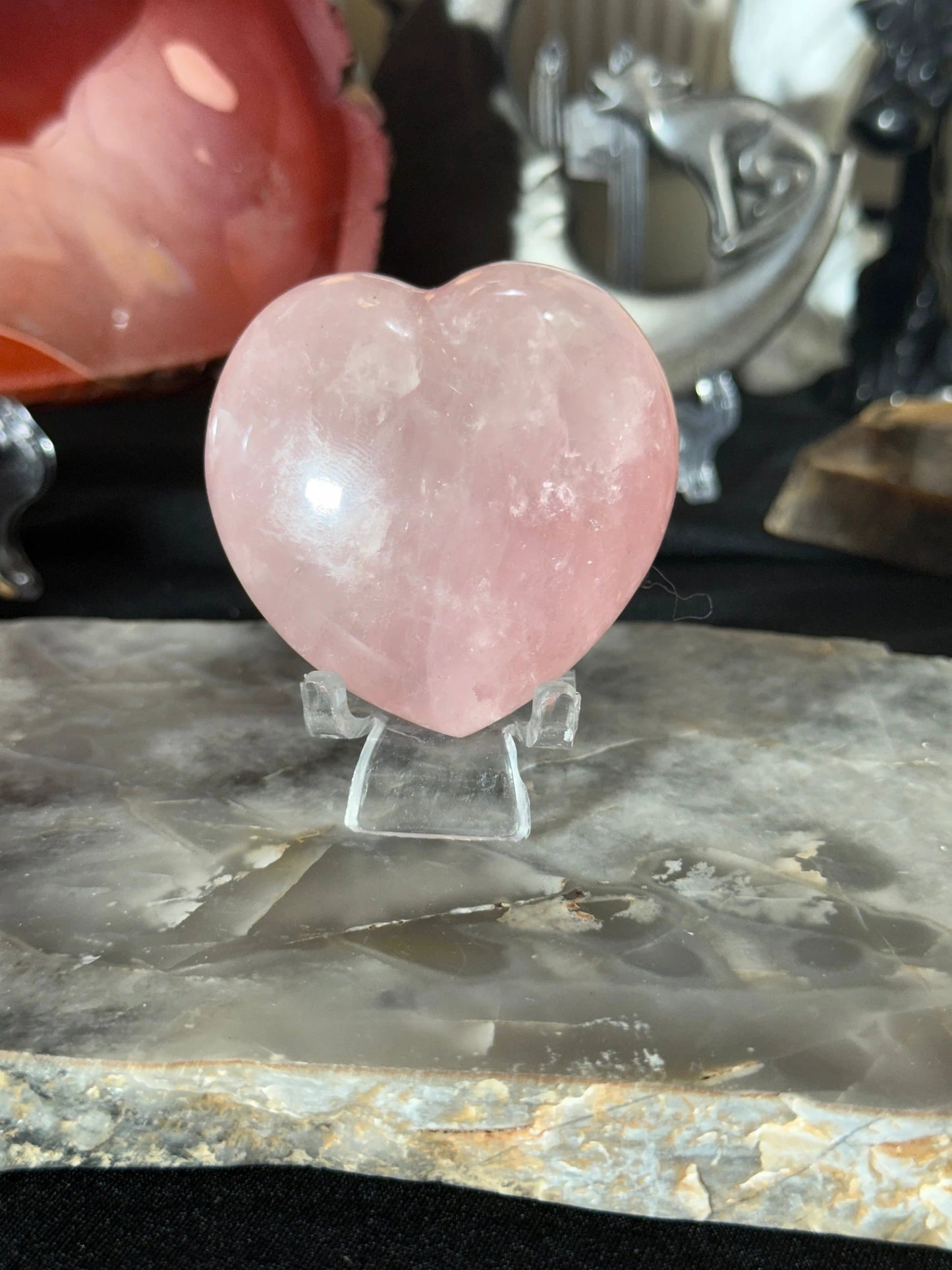 Rose Quartz Heart - intuitively selected by Heartstone Sanctuary