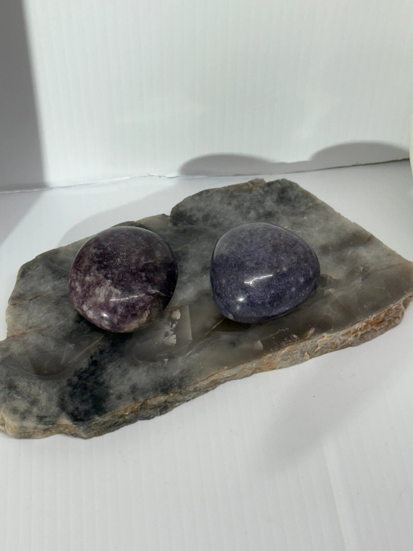 Lepidolite palms by Heartstone Sanctuary