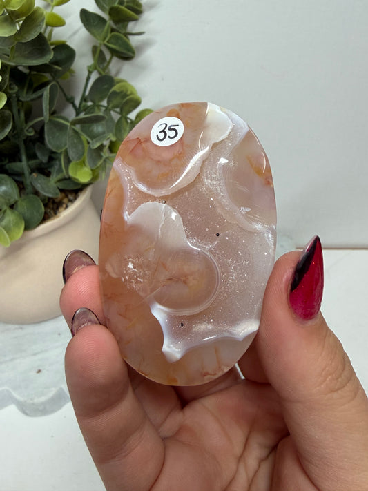 Pink Amethyst Druzy Palm