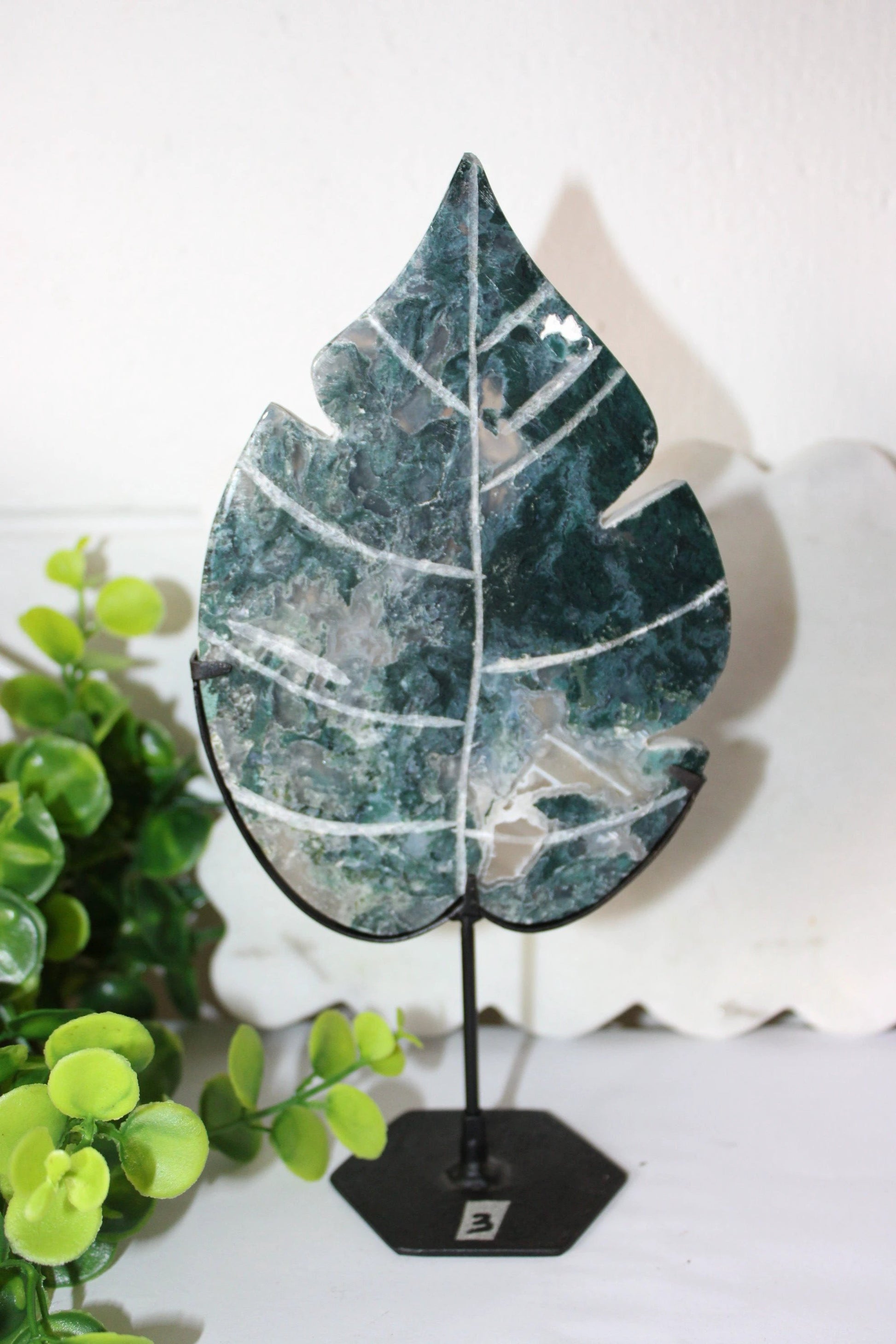 Moss Agate Leaf by Heartstone Sanctuary